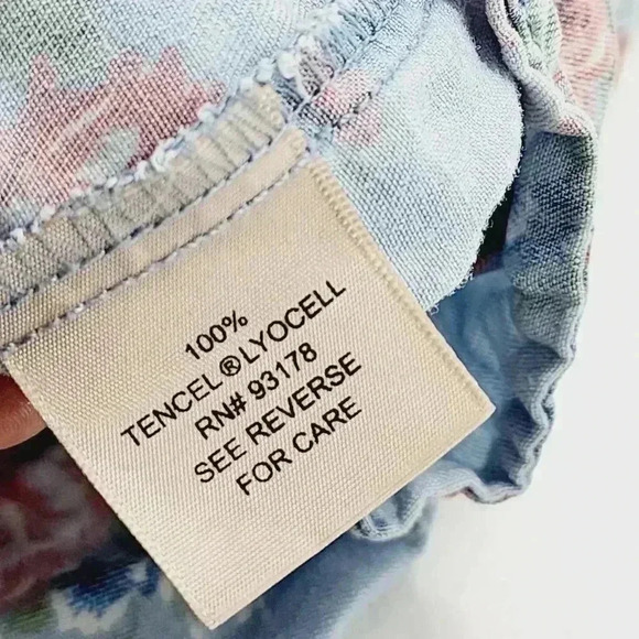 Philosophy Ruffle Floral Printed Mini Dress L Unlined - Picture 6 of 7